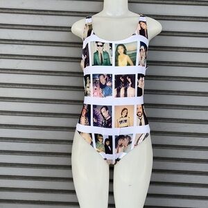 Forever 21 x Maripol Polaroid Photo Print Bodysuit Plus Size XL Rare 80s Vibe